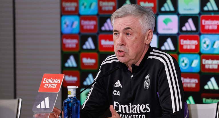 Carlo Ancelotti, en rueda de prensa.
