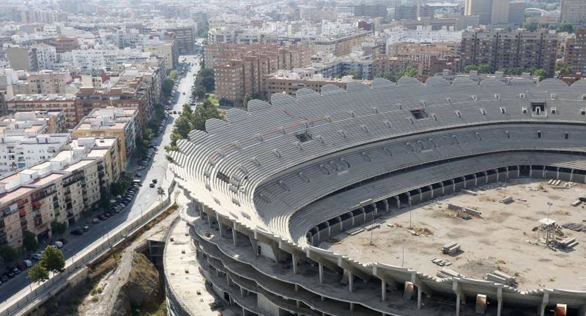 El Nuevo Mestalla a vista aérea.