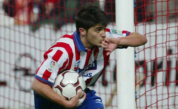 David Villa, en su etapa en el Sporting de Gijón.