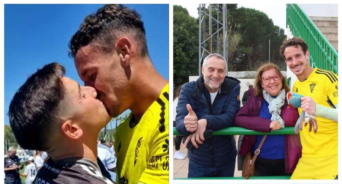Alberto Lejárraga, con su novio y su familia. /Twitter Alberto Lejárraga