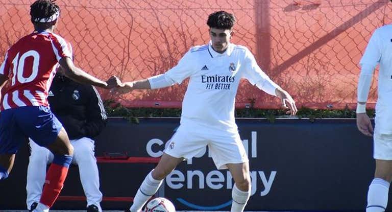 José Reyes, durante un partido con las categorías inferiores del Real Madrid.