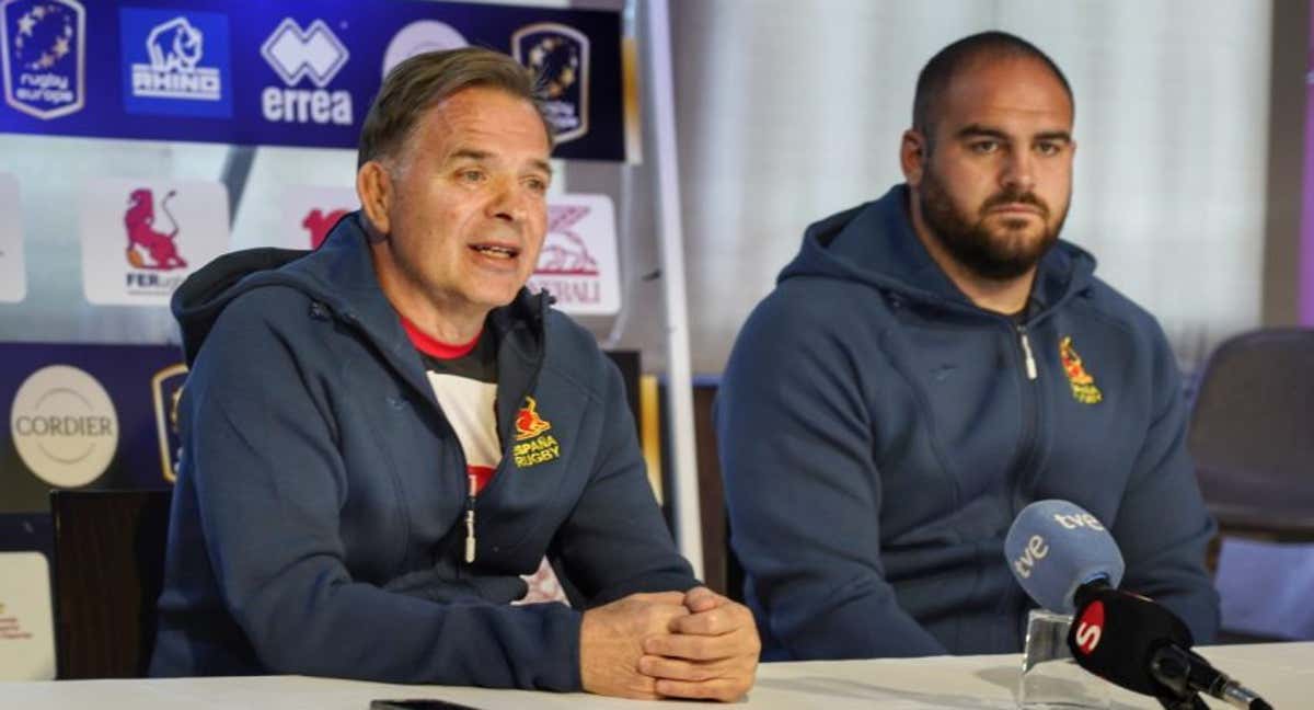 Santiago Santos en rueda de prensa. /Ferugby