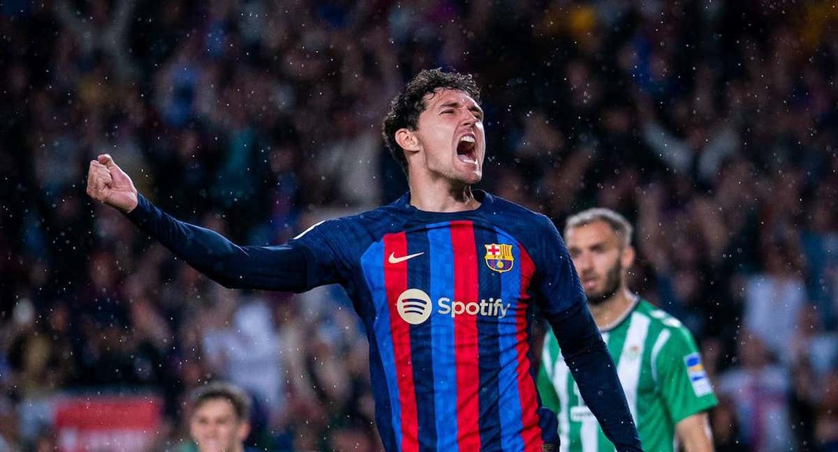 Andreas Christensen, celebrando su gol ante el Betis. /FC BARCELONA