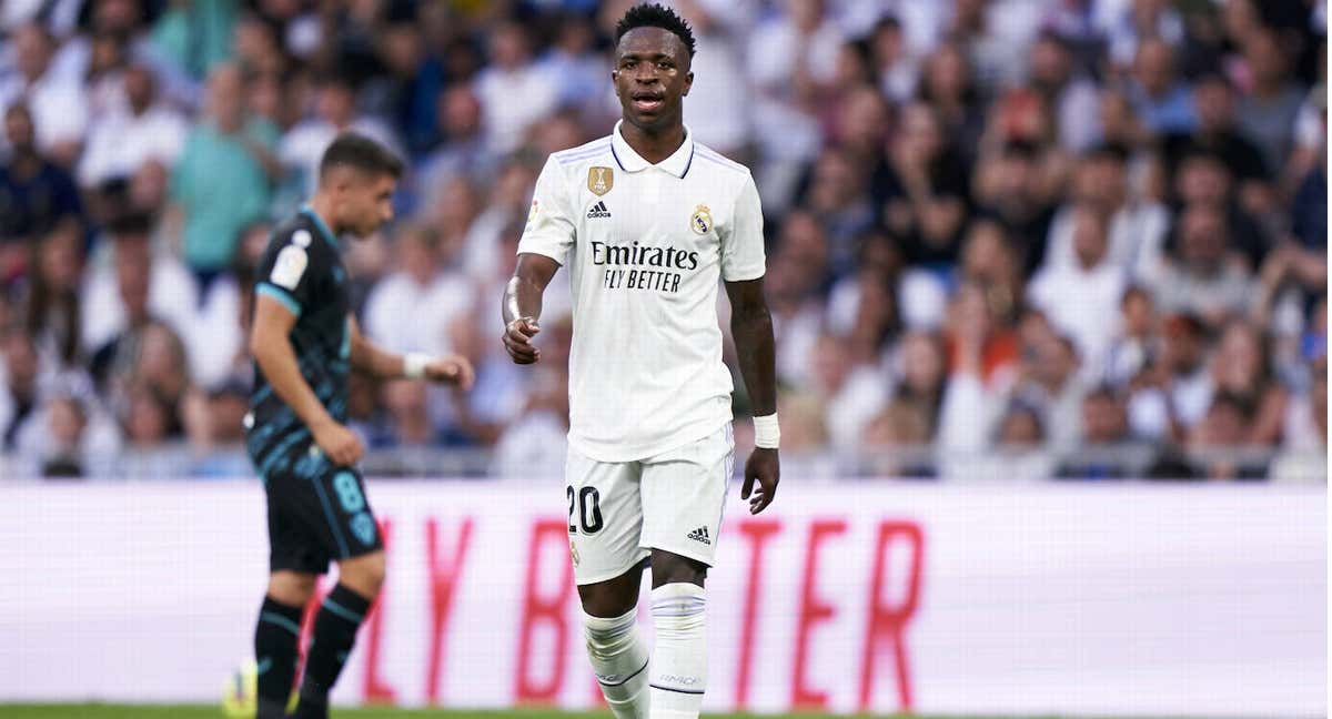 Vinicius, en el partido ante el Almería. /GETTY