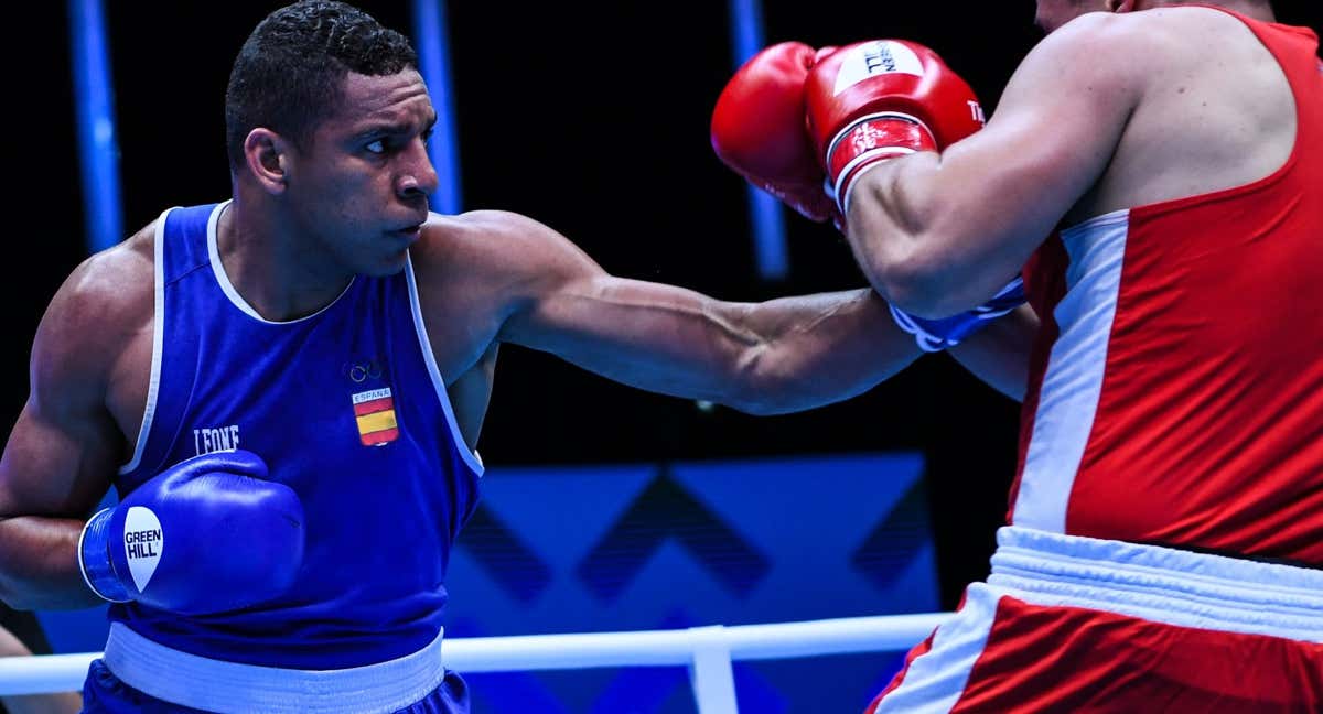 Enmanuel Reyes Pla, durante un combate en el Europeo del pasado año./