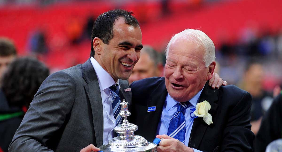 Roberto Martínez celebra el título de la FA Cup en 2013./Getty Images