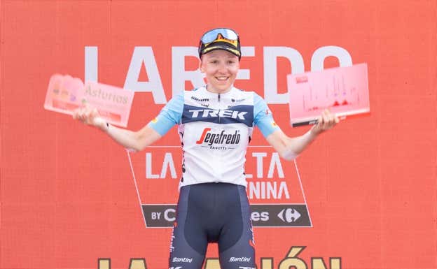 Gaia Realini, ganadora de la sexta etapa de La Vuelta Femenina by Carrefour.es.  UNIPUBLIC / CXCLING