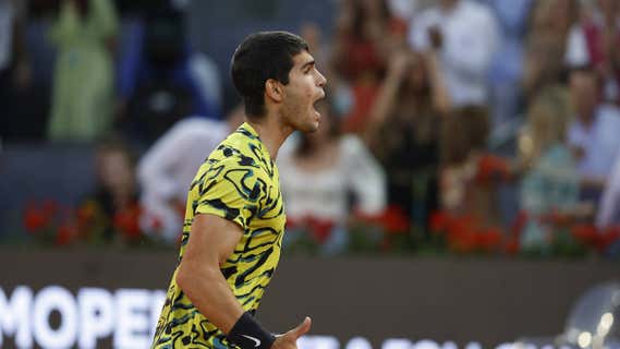 Alcaraz, al ganar el Mutua Madrid Open./EFE