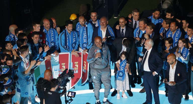 Spalletti durante la celebración del Scudetto.