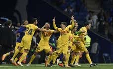 La celebración del Barça por los títulos de Liga, en directo
