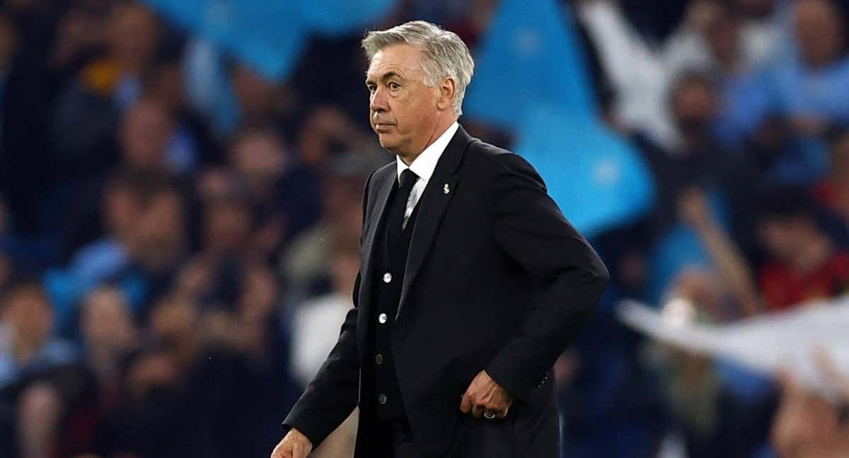 Ancelotti, en el Etihad./REUTERS