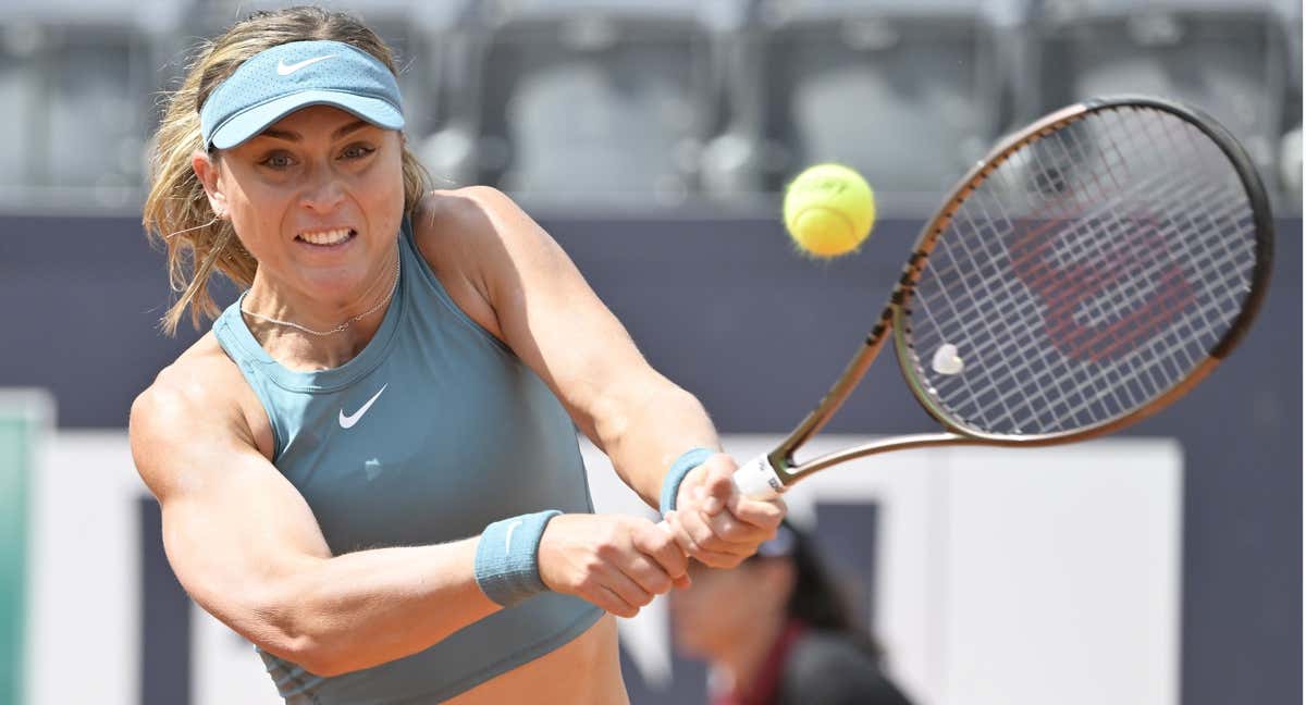 Paula Badosa, en el partido ante Ostapenko en el torneo de Roma. /EP