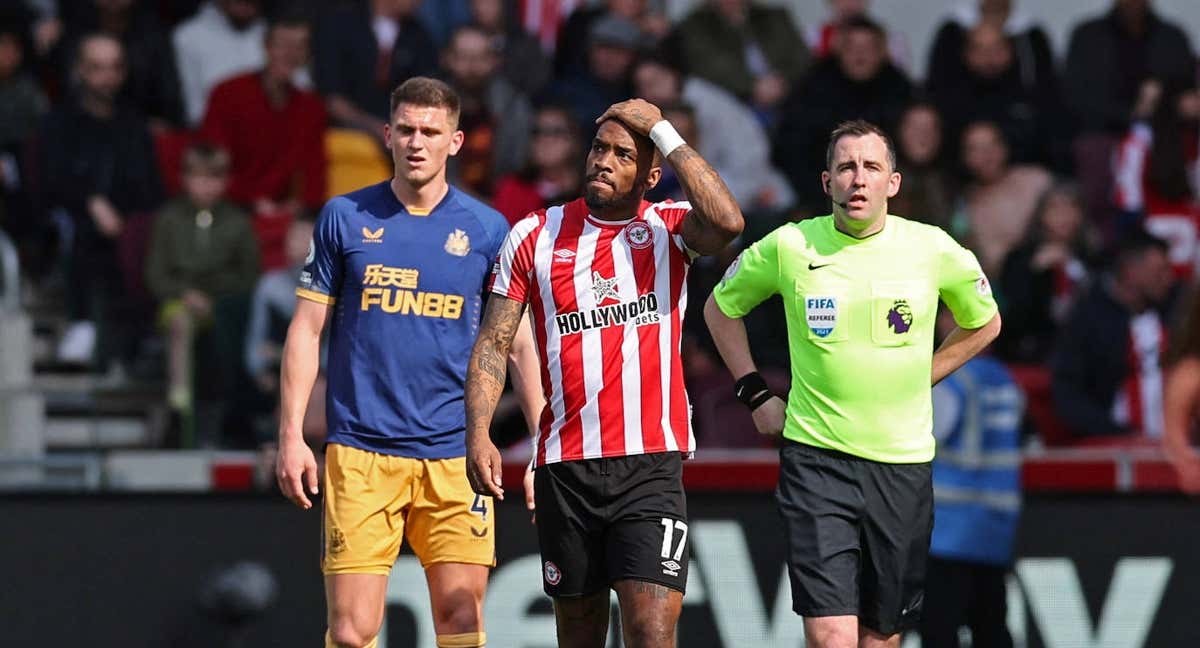 Ivan Toney, durante un partido de la Premier League./ABC