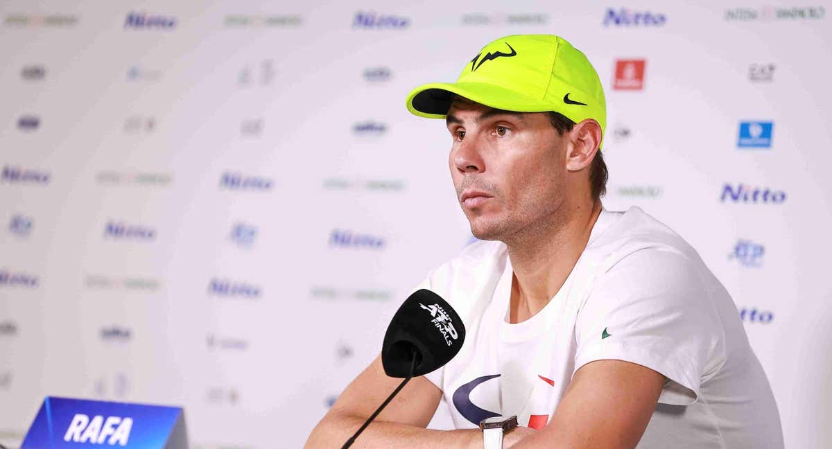 Nadal, en una rueda de prensa en las ATP Finals del 2022/Getty Images