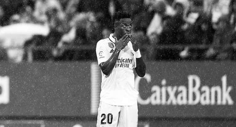 Vinicius, en un partido con el Real Madrid.