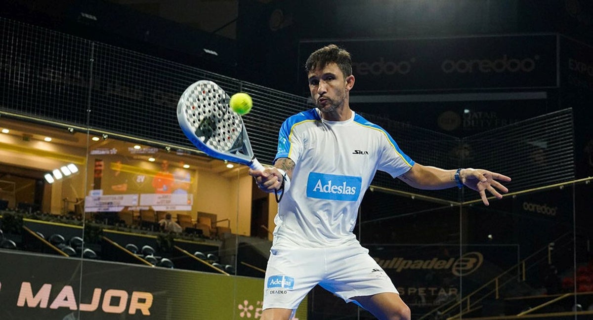 Sanyo disputando un partido en Doha.