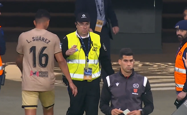 Suárez, en el partido ante la Real Sociedad.