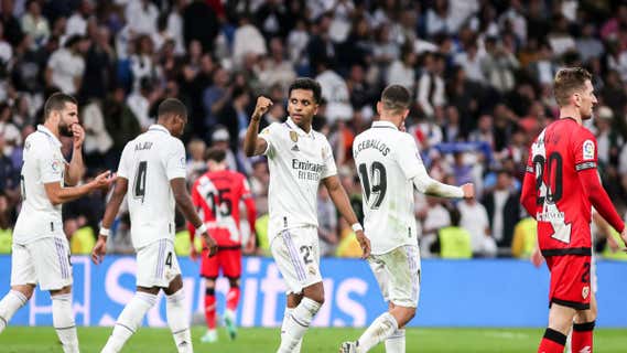 Rodrygo celebra el tanto marcado ante el Rayo. /EP