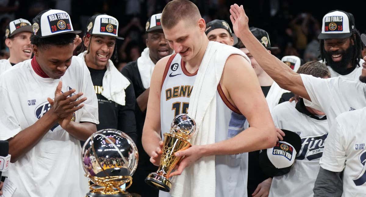 Nikola Jokic, MVP de las Finales del Oeste, tras lograr el pasaporte a la final de la NBA./AFP