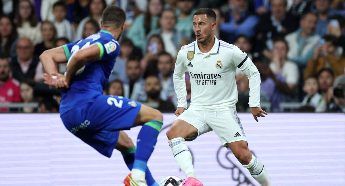 Hazard, durante el partido ante el Getafe del pasado 13 de mayo.