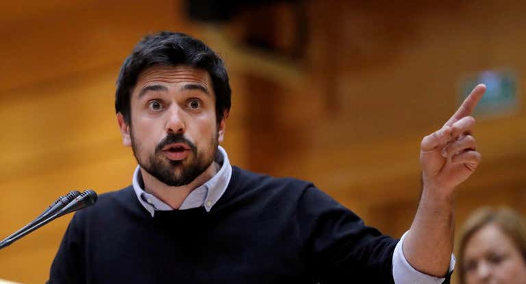 Ramón Espinar, en su época como senador de Podemos en la Asamblea de Madrid.