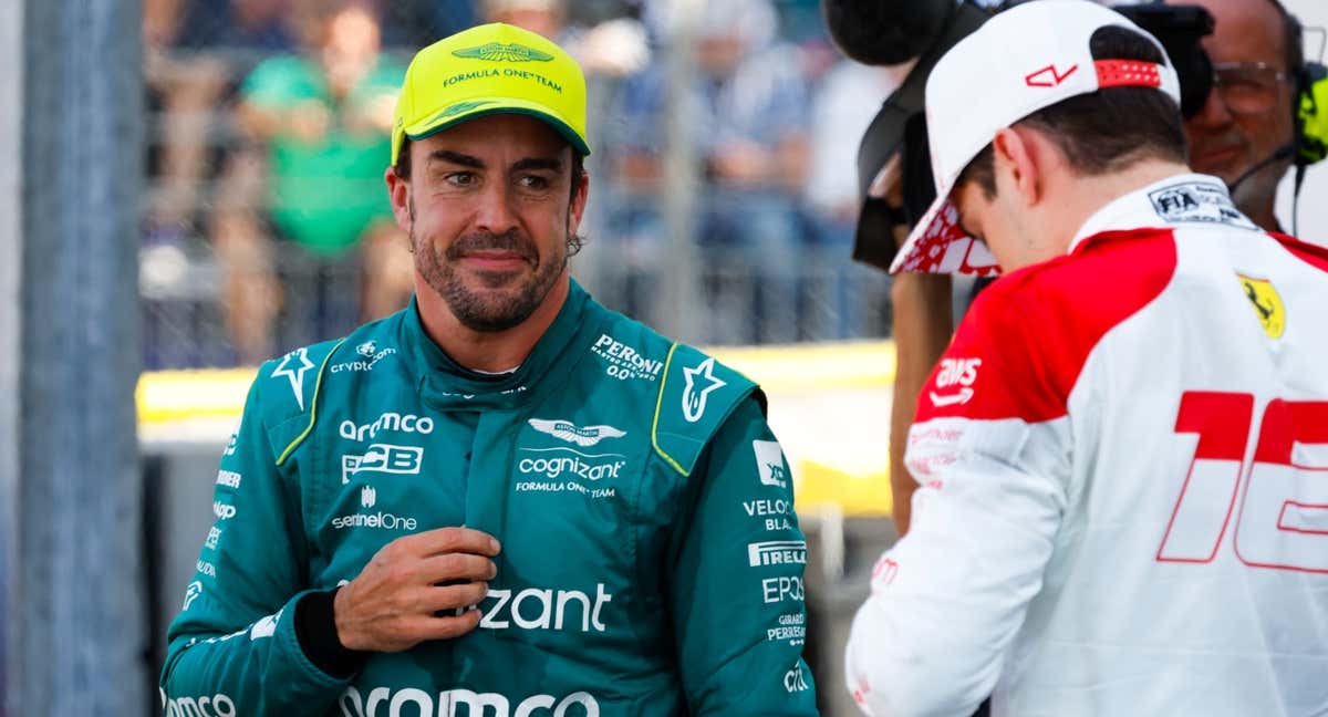 Fernando Alonso, sonríe tras acabar segundo en la clasificación del GP de Mónaco 2023. /Aston Martin