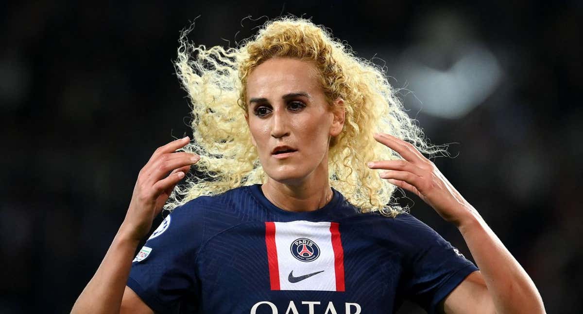 Kheira Hamraoui, durante un partido con el PSG. /AFP