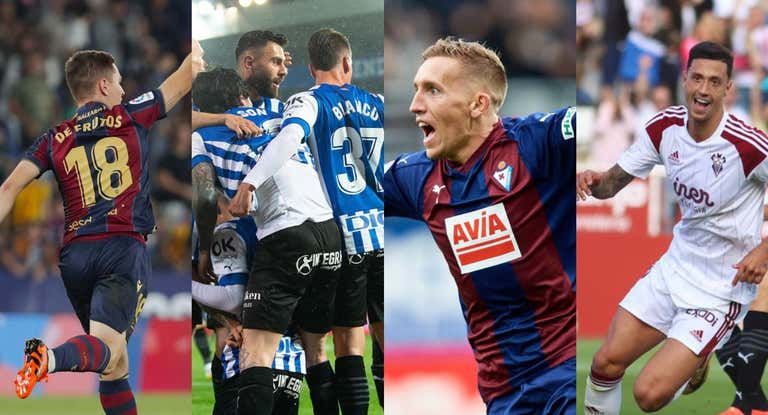 Montaje con los cuatro candidatos al ascenso.