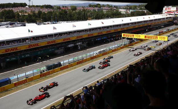 Parrilla de salida del GP de España de F1 2022.  LAT
