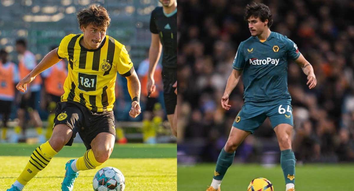 Guille (Borussia Dortmund) y Hugo (Wolverhampton) Bueno./