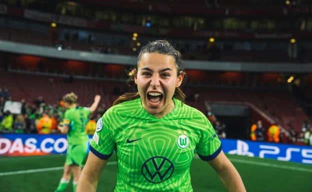 Lena Oberdorf celebrando el pase a la final.  WOLFSBURGO