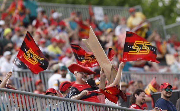 Aficionados del GP de España de F1 durante el fin de semana en Montmeló.  Reuters