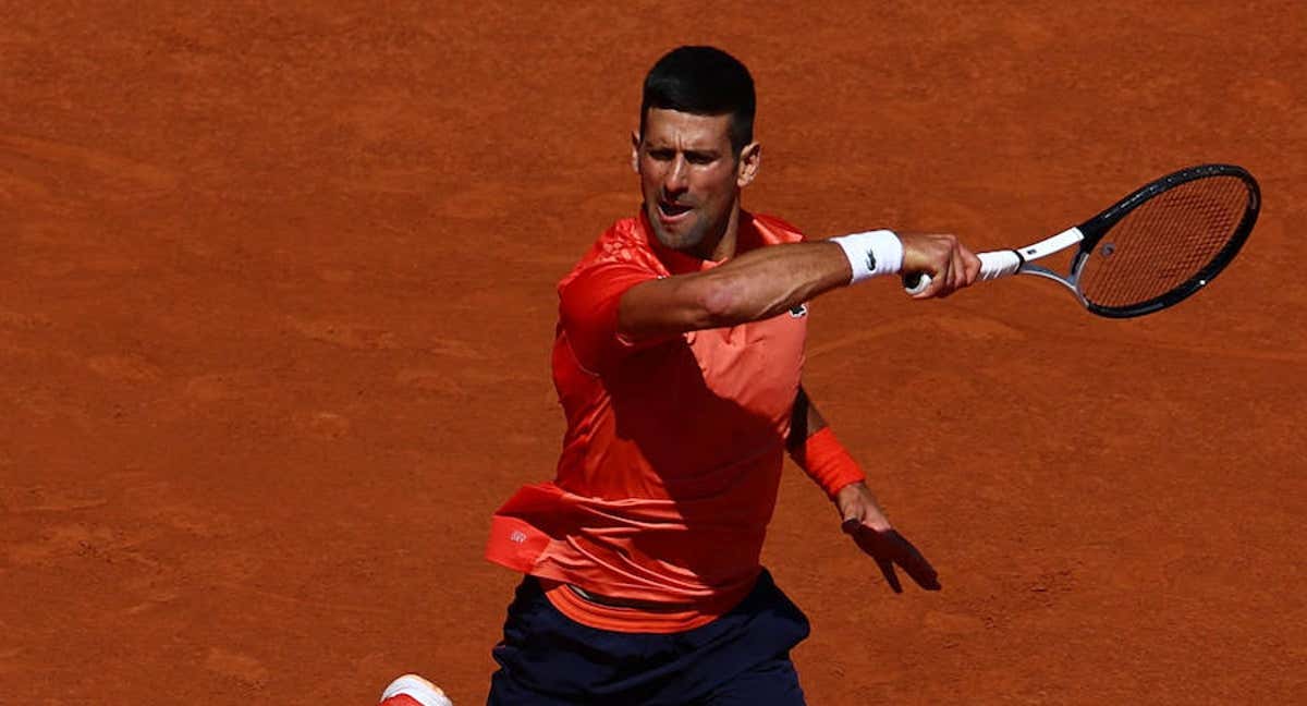 Novak Djokovic, durante su partido de octavos ante el peruano Varillas.