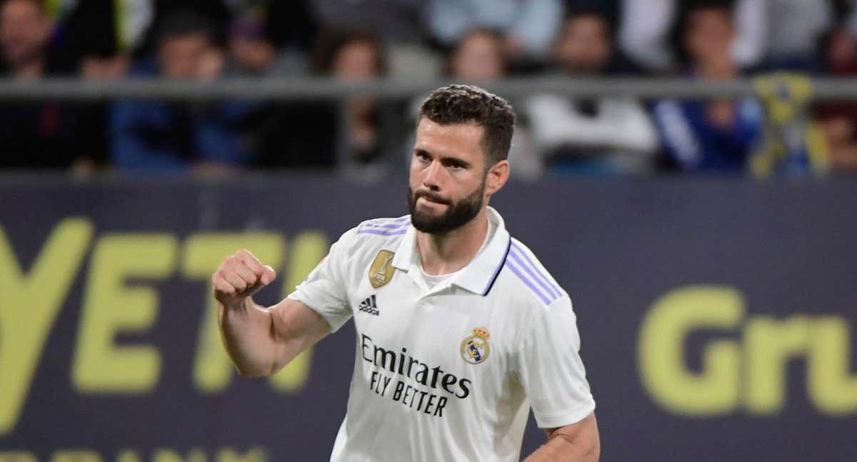 Nacho Fernández celebra un gol con el Real Madrid. /AFP