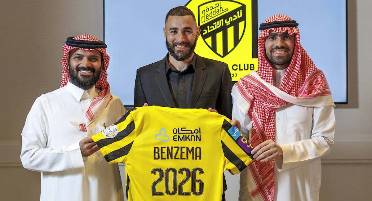 Benzema presentado como nuevo jugador del Al-Ittihad. /EFE