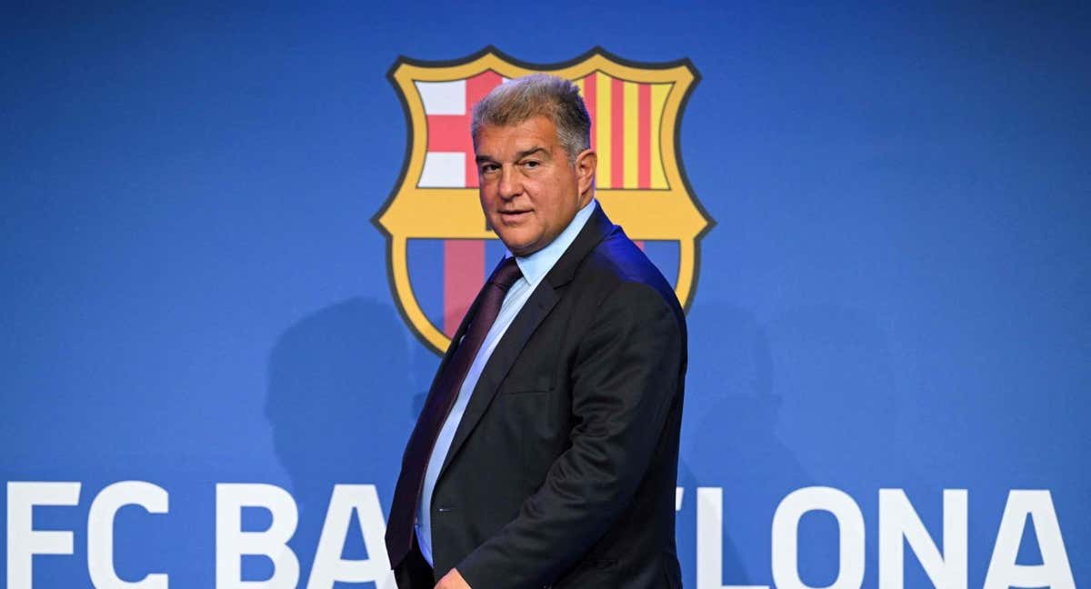 Joan Laporta, en un acto institucional del Barça. /AFP