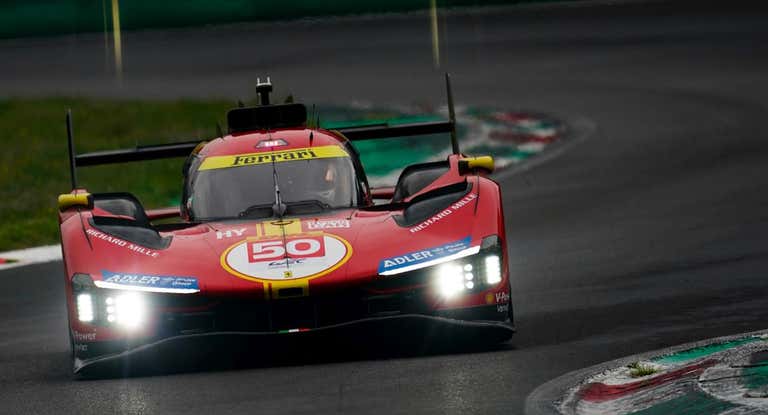 El Ferrari, durante la Hyperpole de Le Mans.