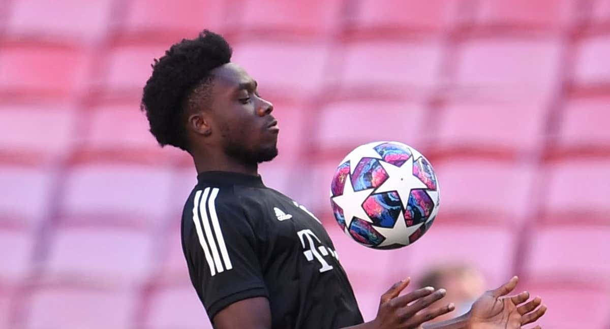 Alphonso Davies, en un entrenamiento./ARCHIVO