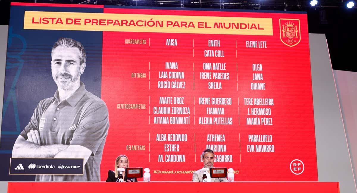Jorge Vilda durante la rueda de prensa.