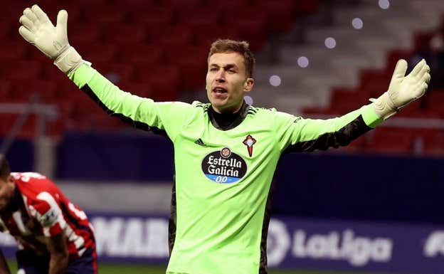 Rubén Blanco, en un partido antiguo con el Celta.  EFE