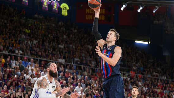 Jan Vesely, durante uno de los partidos de la final. /ACB PHOTO/D. GRAU