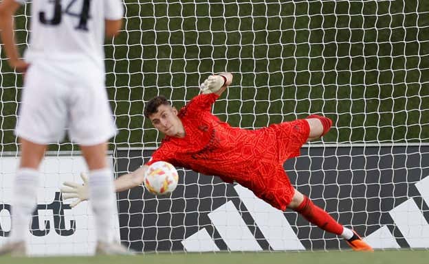 Luis López, durante el Castilla-Eldense. Real Madrid / Pedro Castillo