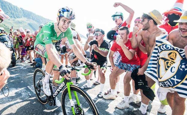 El maillot verde del Tour de Francia identifica al mejor sprinter del pelotón.  LE TOUR