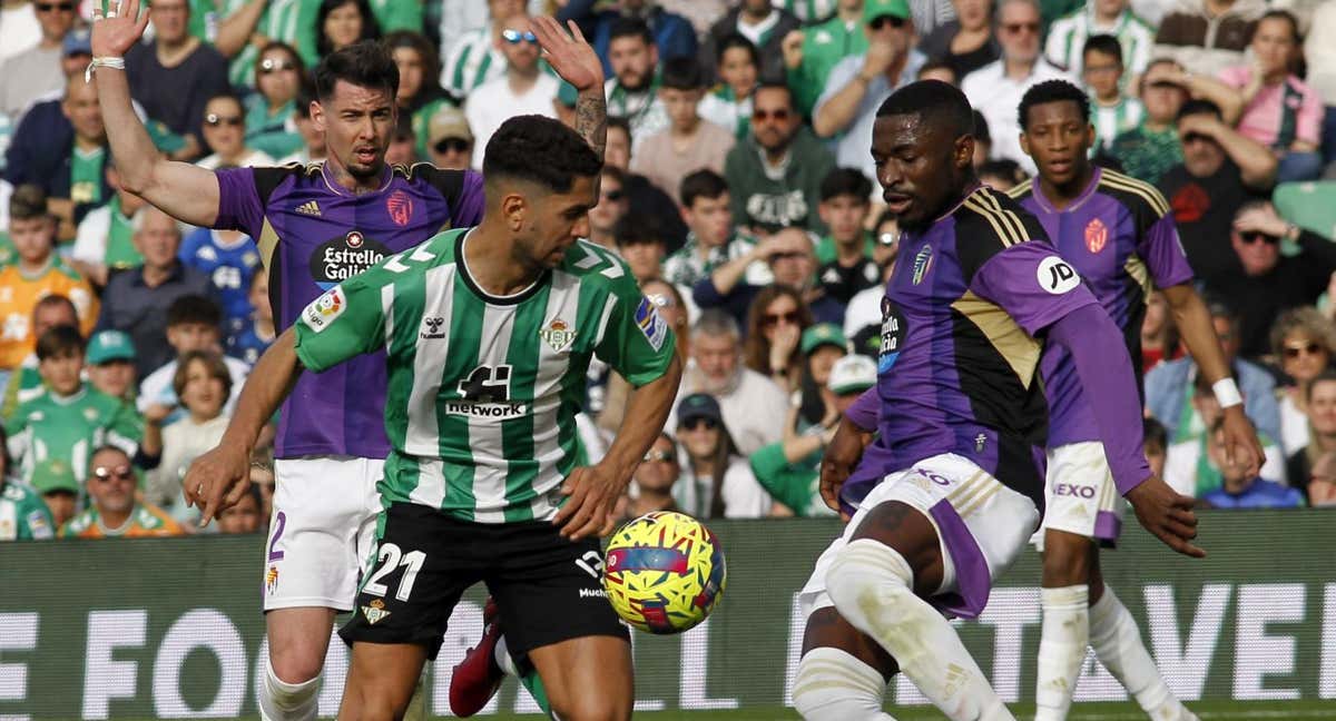 El Betis durante un partido en la pasada temporada.