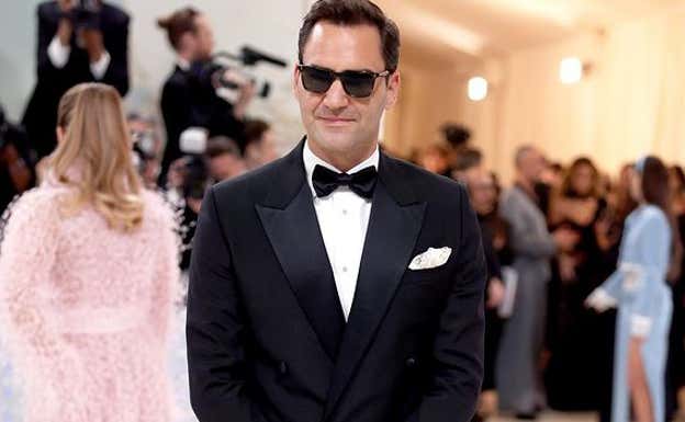 Roger Federer en la Met Gala.  Instagram/Federer