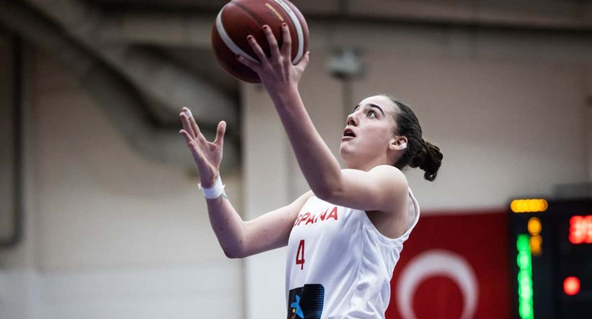 Iyana Martín, durante este Europeo Sub-18 en Turquía.