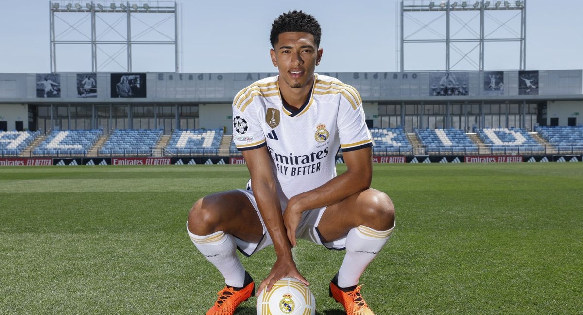 Jude Bellingham, en su presentación con el Real Madrid.