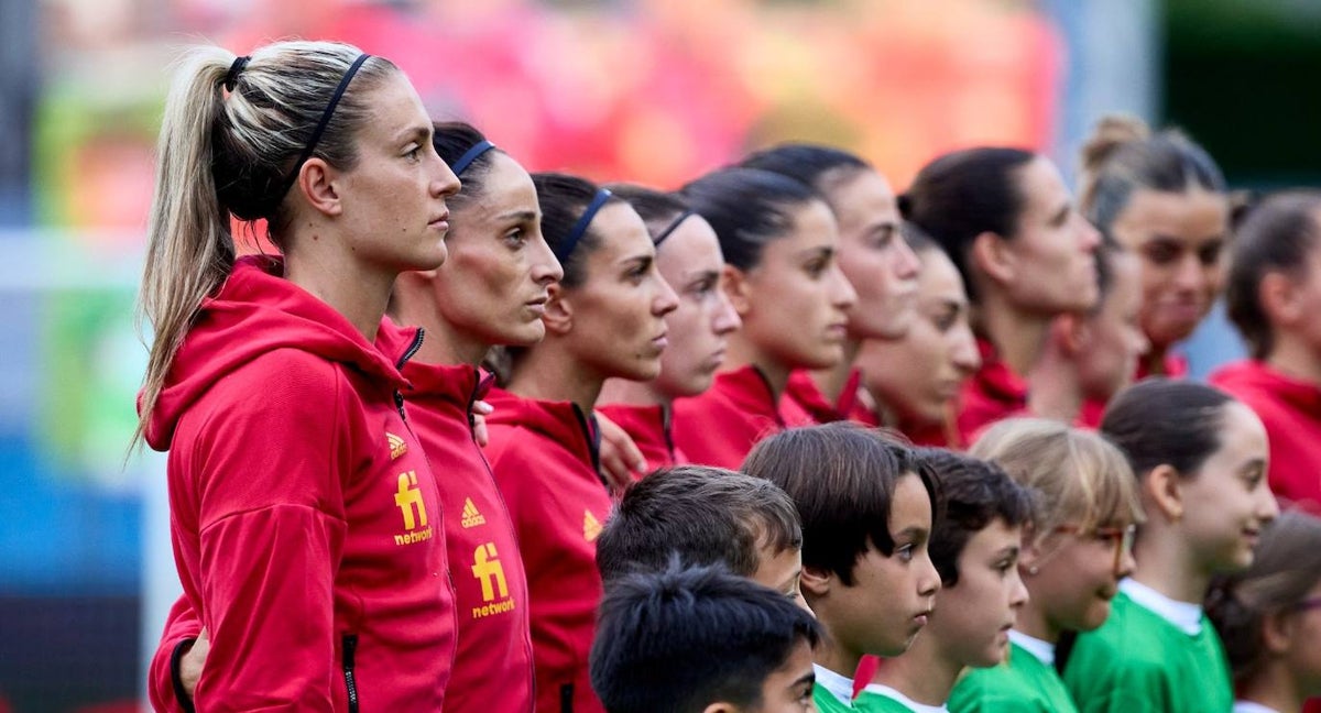 La selección española posa antes del inicio del partido ante Panamá.