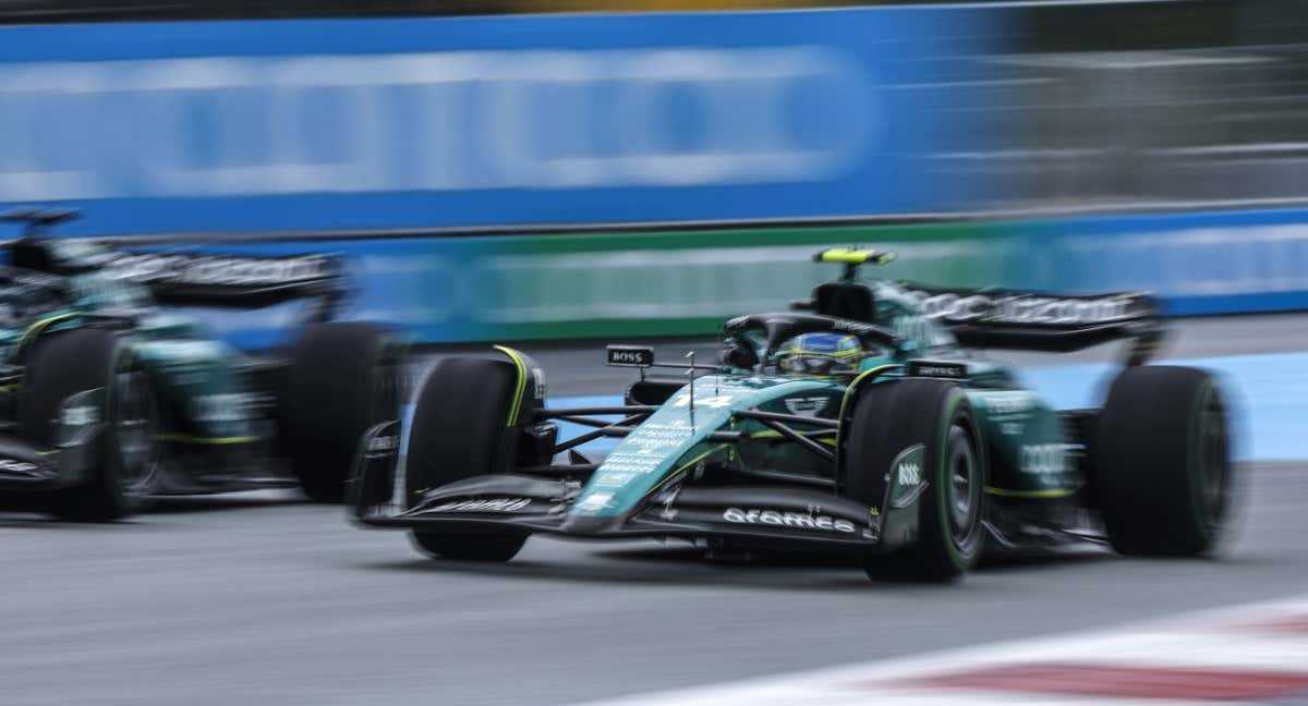 Fernando Alonso y Lance Stroll, en el GP de Austria 2023 de F1.