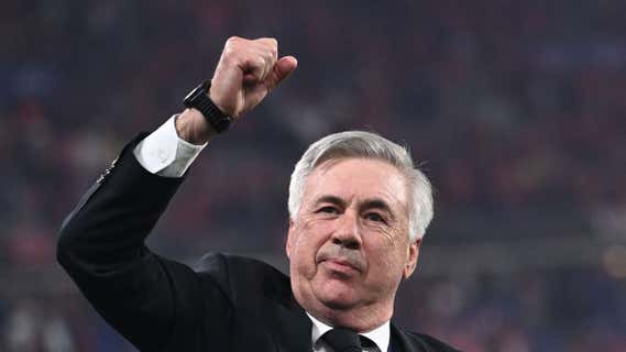 Carlo Ancelotti celebra un triunfo del Real Madrid./AFP